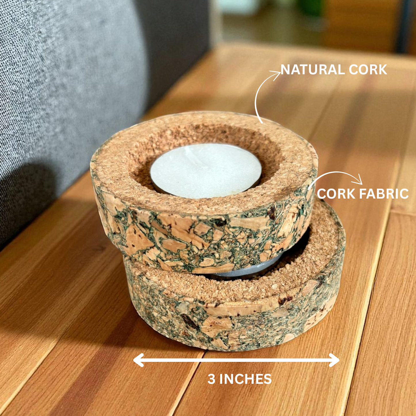 Natural Cork Candles (Set Of 4)