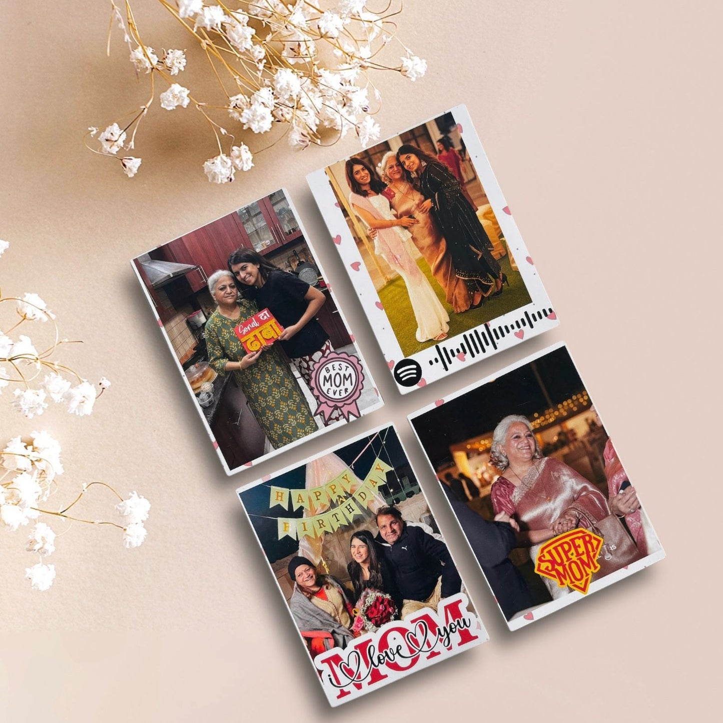 SUPER MOM MAGNETIC POLAROIDS