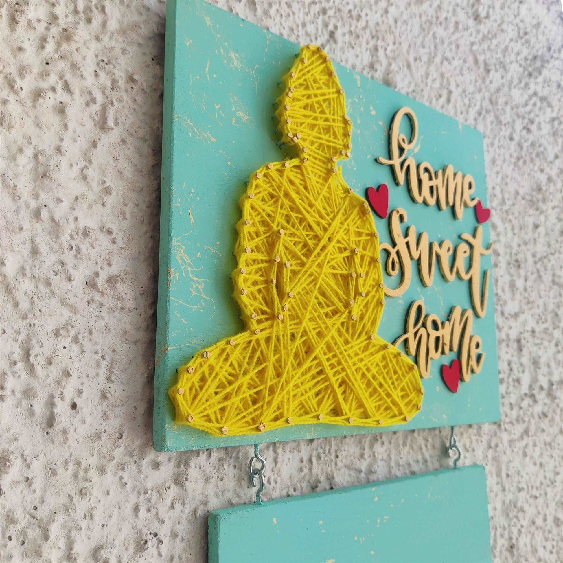 Lord Budha Home Sweet Home Nameplate