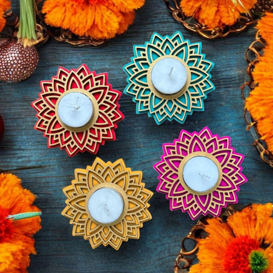 The Mandala Diyas (Set Of 4)