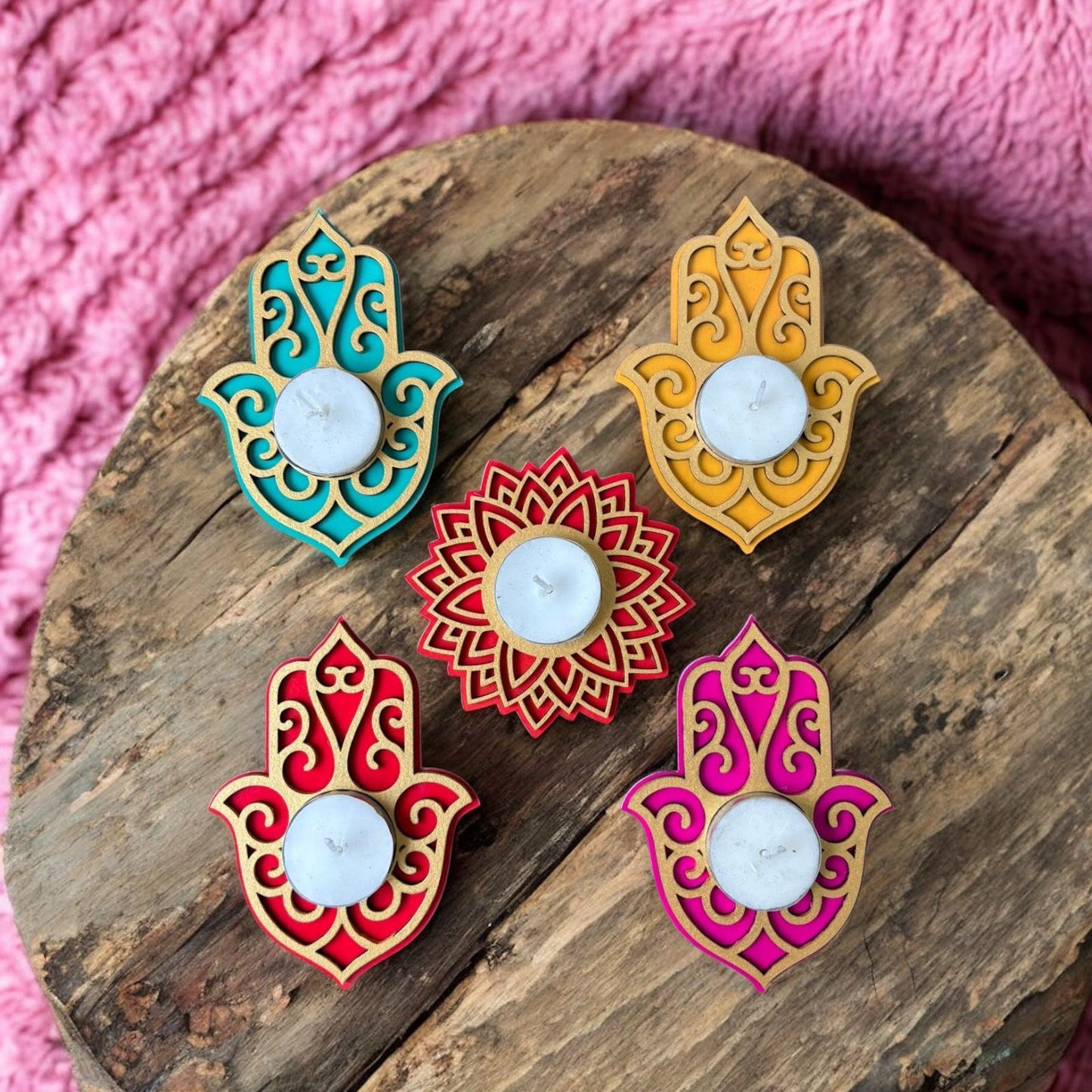 The Hamsa Flower Diya (Set Of 5)