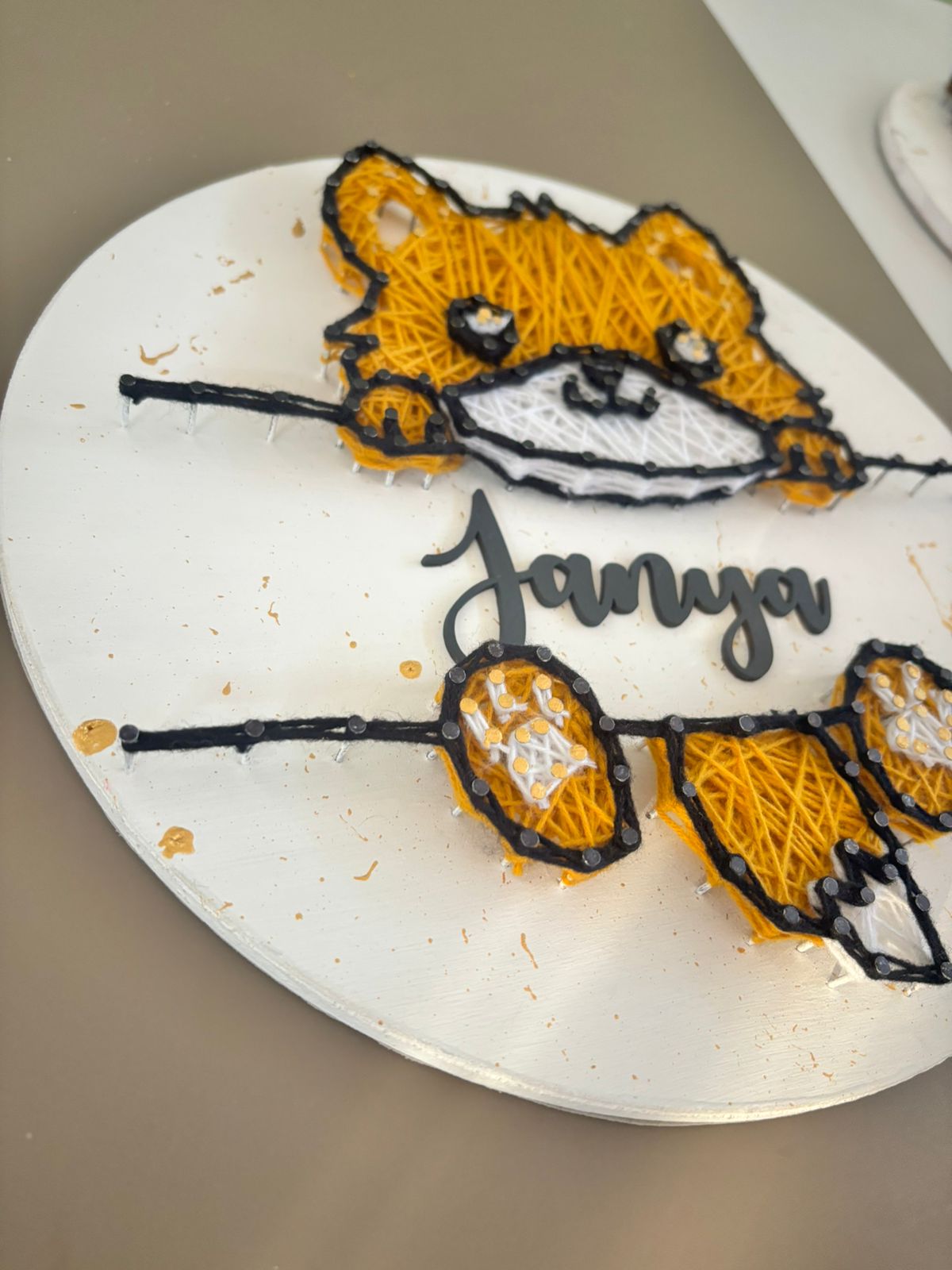 Foxy String Art Nameplate