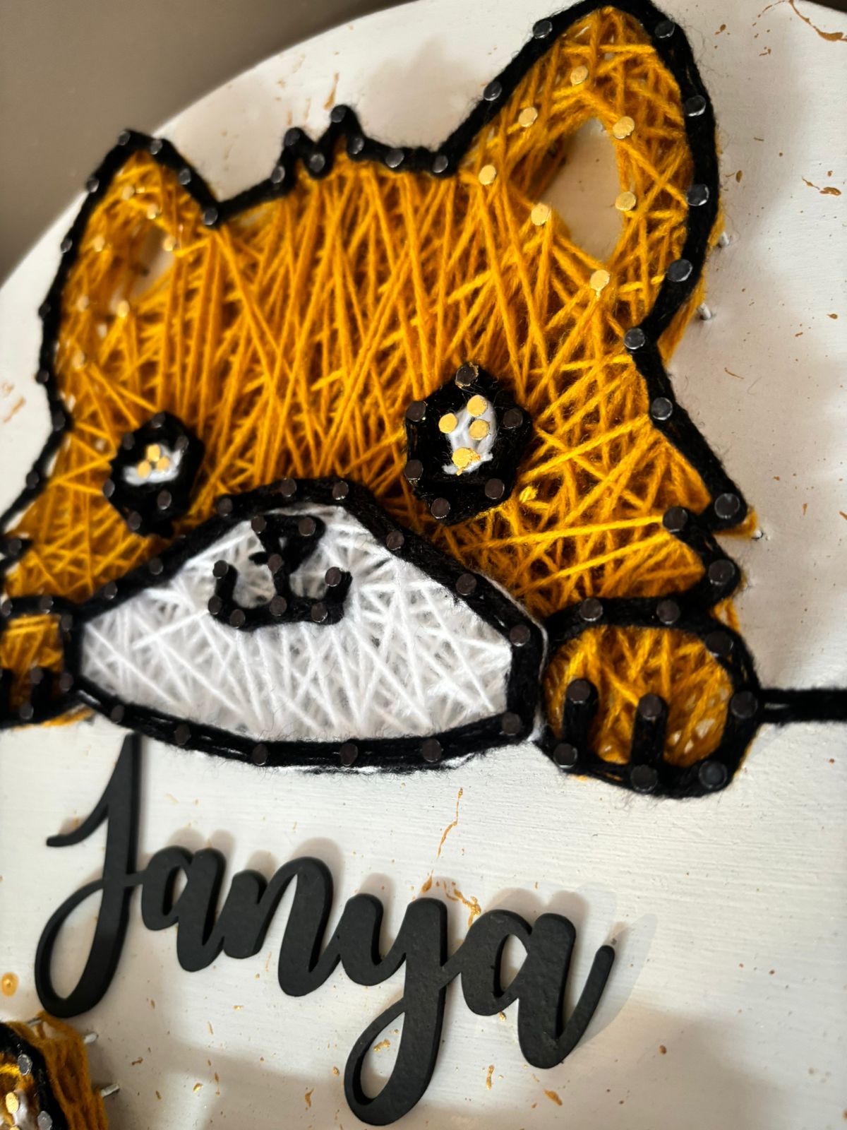 Foxy String Art Nameplate