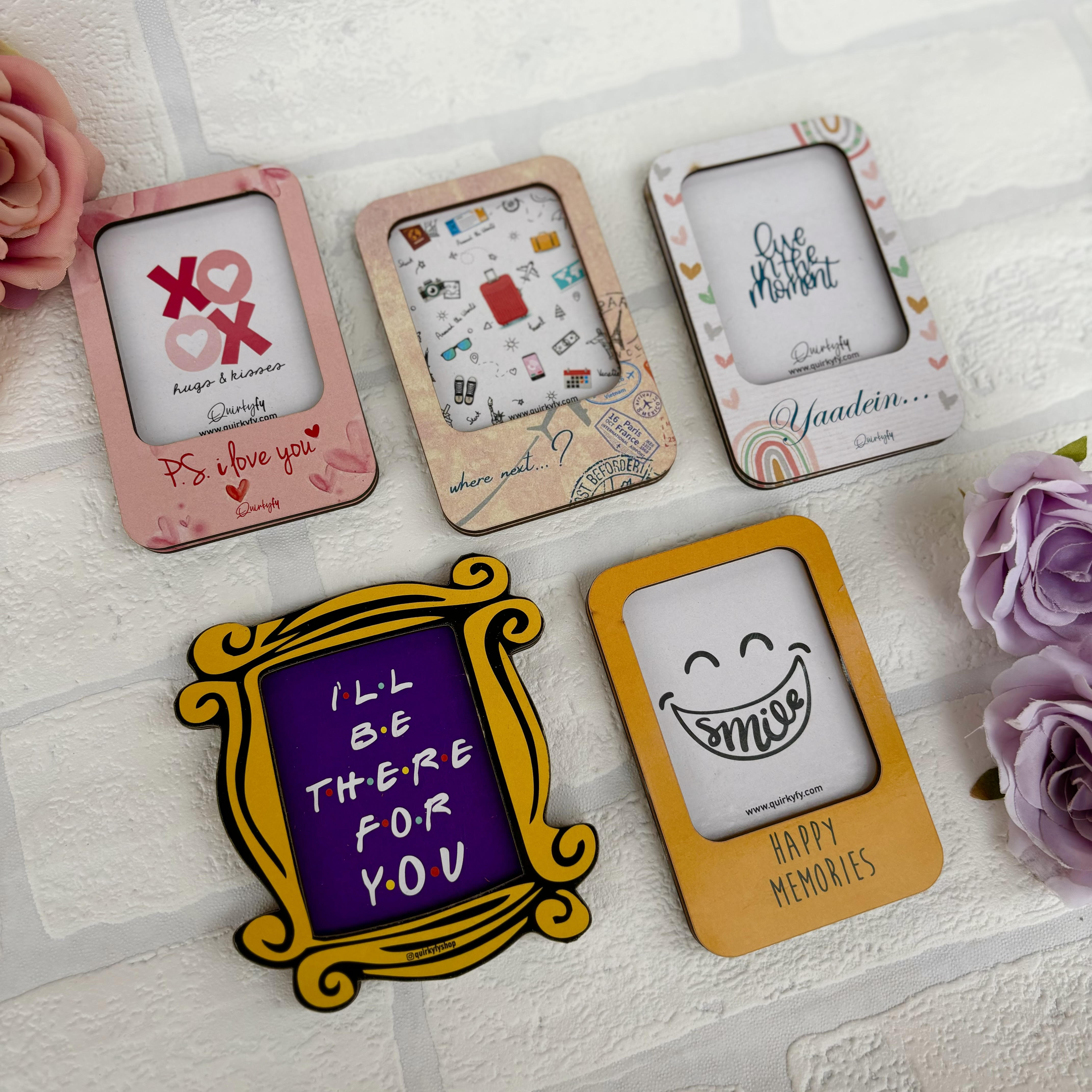 Frame For Magnet Collection Photo Frame Magnets (Set Of 5) – QuirkyFY