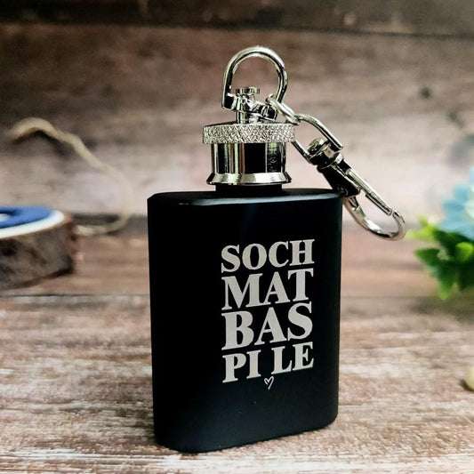 Soch Mat Bas Pi Le 30ml Hipflask Keychain